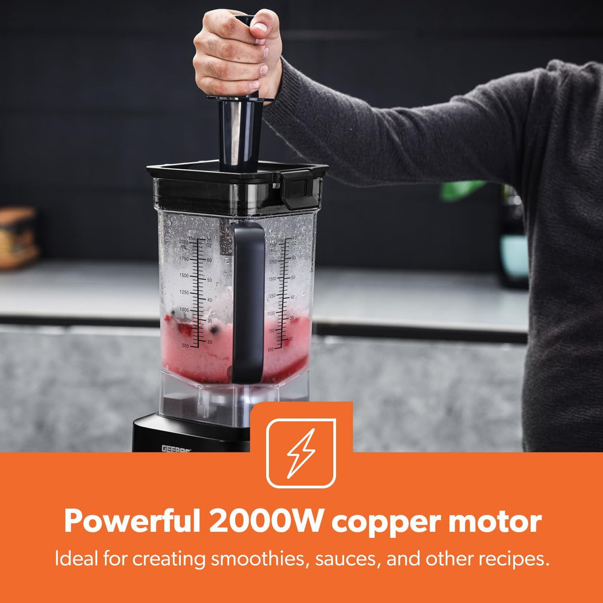 Geepas Professional Blender 2000W - 2L Jar GSB44078