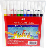 Faber-Castell Creative Art Set – Drawing Book A4 + 12 Colour Pencils + 12 Fibre-Tip Markers + 12 Wax Crayons