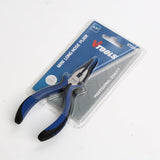 Vtools Mini Long Nose Pliers Carbon Steel 4.5 Inches Anti-Slip Handle, Black/Blue Polished, VT2148