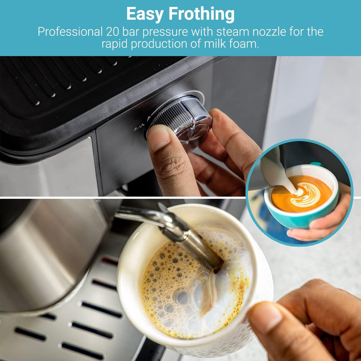 Geepas 1.5L Digital Cappuccino Maker GCM41511