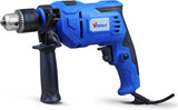 مثقاب كهربائي VTOOLS 650 واط متعدد الوظائف (مطرقة ومثقاب)، مقبض جانبي دوار 360 درجة، مسطرة توجيه، وسرعة متغيرة، أزرق، VT1206