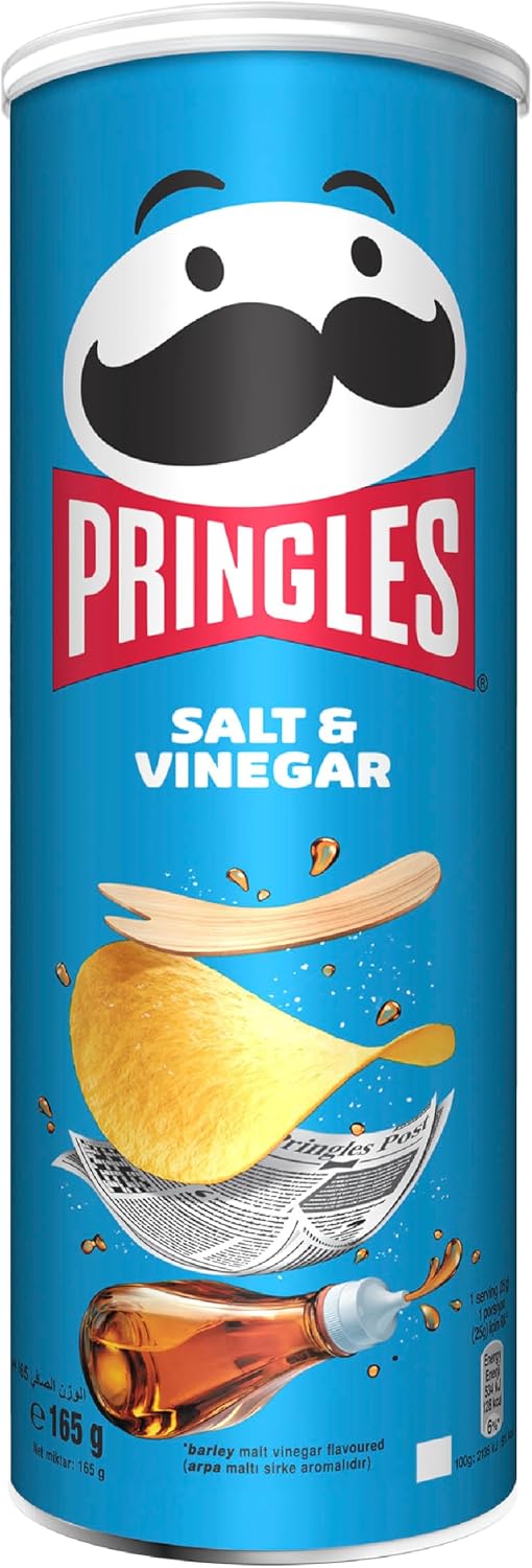 Pringles Salt & Vinegar Flavour - Potato Chips - 165gm