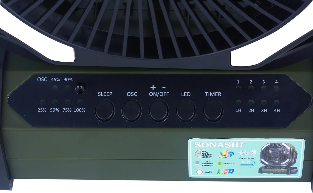 Sonashi 8 Inch Rechargeable Fan SRF-808