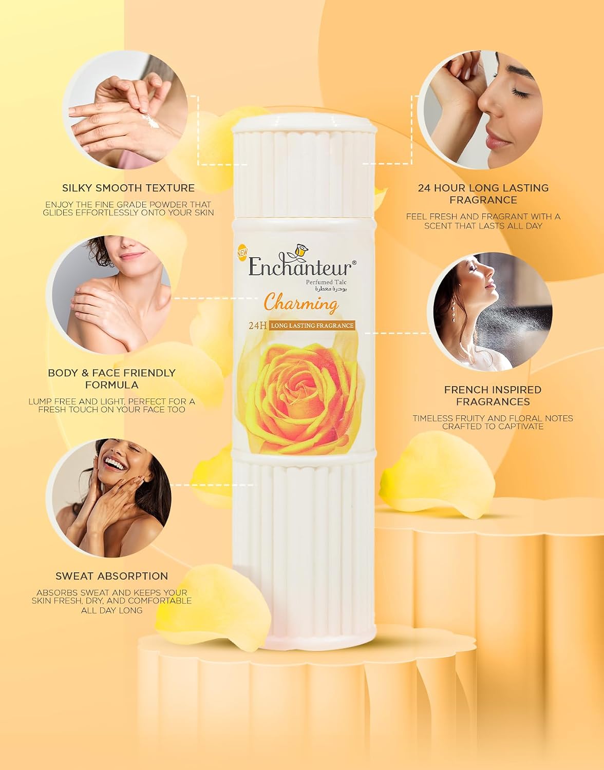 Enchanteur Charming Talc Fragrance Powder, 125g
