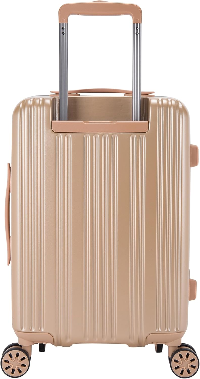 Pierre Cardin PC86326 19-Inch Hard Shell Laptop Trolley Bag with Front Laptop Pocket & TSA Lock – Champagne