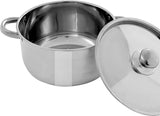 Royalford RF9352 12-Piece Stainless Steel Cookware Set with Lids and Kitchen Tools