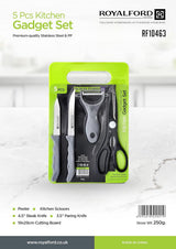RoyalFord 5-Piece Kitchen Gadget Set - Stainless Steel & PP - RF10463