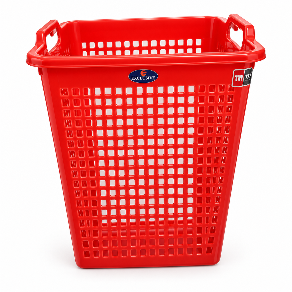 Exclusive Plastic Dustbin with Handles - 28cm - Green / Red / Blue