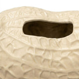 Cream Ceramic Peanut-Shaped Napkin Holder - 15×20 cm