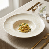 Ceramic Hat Plate Cream and Beige - 27cm
