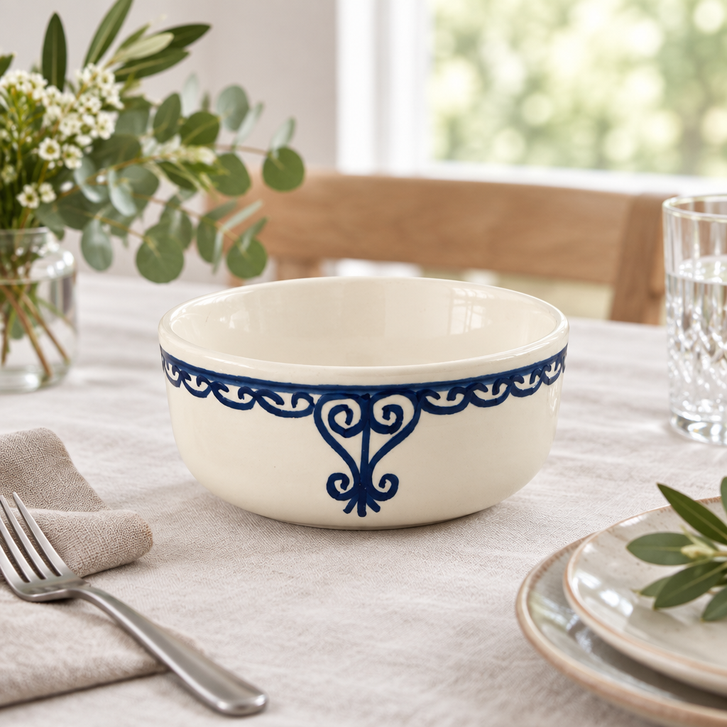 Slama Ceramic Bowl Off-White - 14cm