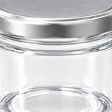 Nautilus Clear Glass Jar with Silver Lid – 270ml