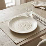 Ceramic Plate Cream and Beige - 20cm