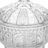 Glass Sugar Pot with Decorative Lid – 8×5cm