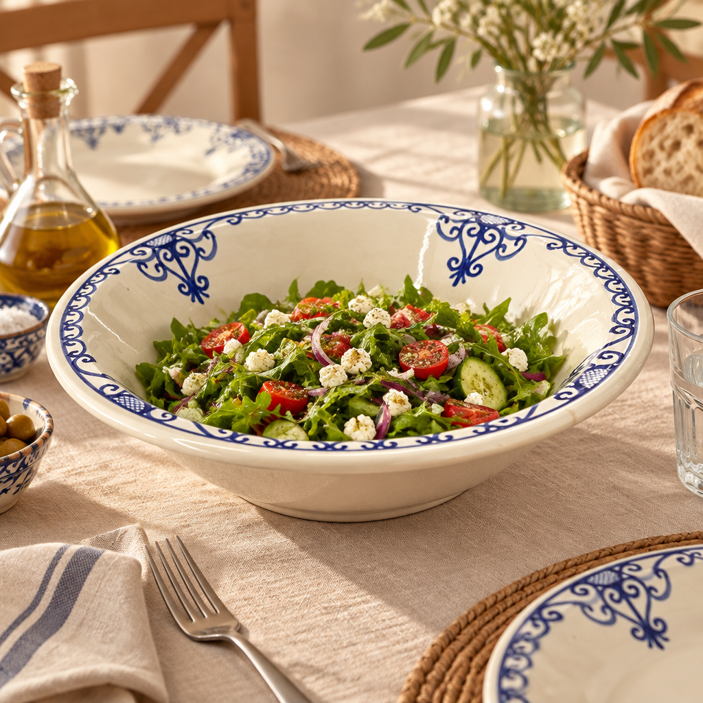 Slama Ceramic Salad Bowl Off-White - 33cm