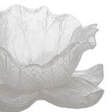 Resin Floral Decorative Bowl Pearl White - 30cm