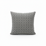 Woven Pattern Cushion Grey & White - 40cm