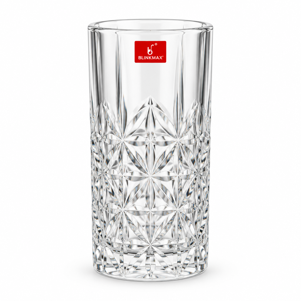 Blinkmax Clear Cut-Glass Tumbler – 425ml