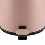 Vogue Plastic Pedal Dust Bin Pink with Black Trim - 5 Litres