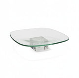 AKDC Square Glass Serving Tray – 18×5 cm Elegant Clear Design, Ideal for Modern Table Presentation