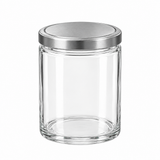Nautilus Glass Jar with Silver Lid - 420ml