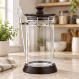 Acrylic Canister with Wooden Lid & Spoon - 1000ml