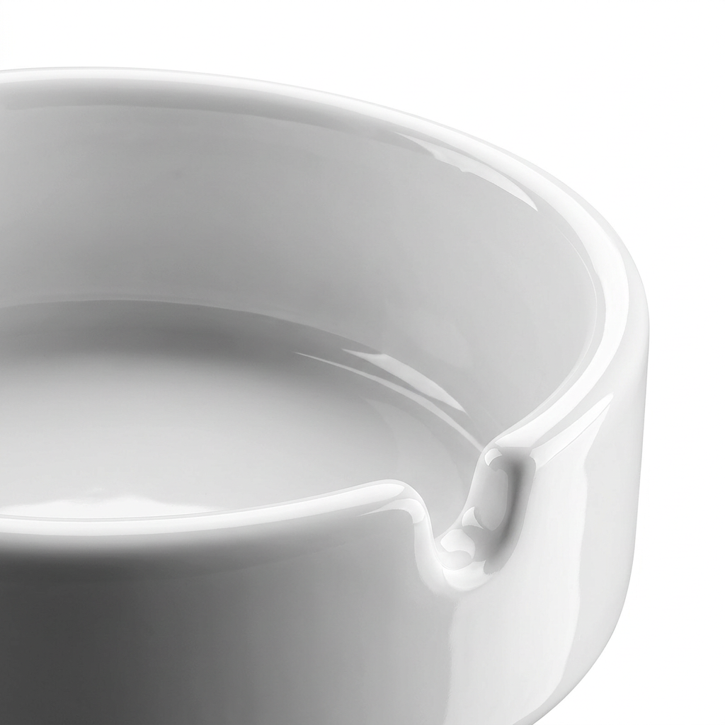 Royalford Ceramic Ashtray White - 3.5 Inch