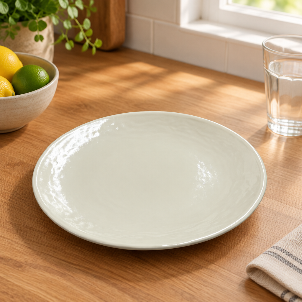 Elite Melamine Plate Cream - 8 Inch