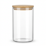 Yuniverse Glass Storage Jar with Bamboo Lid - 1050ml