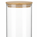 Yuniverse Glass Storage Jar with Bamboo Lid - 1050ml