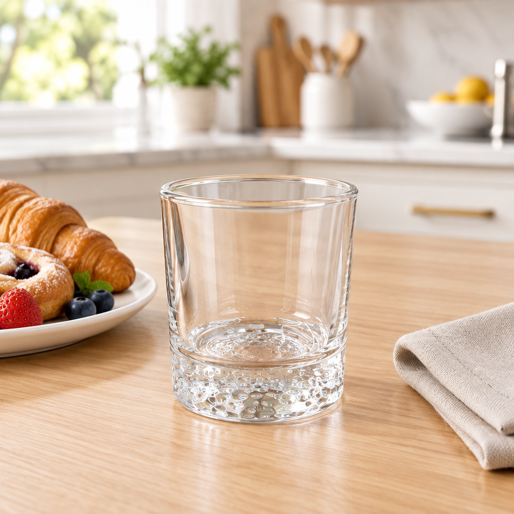Glass Tumbler with Textured Base - 310 ml