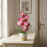 Artificial Pink Orchid Flower Plant Ceramic Pot – 30cm