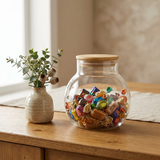 Glass Storage Jar with Wooden Lid - 500ml