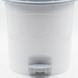 Follow Me Plastic Pedal Dustbin White with Grey - 5.5 Litre