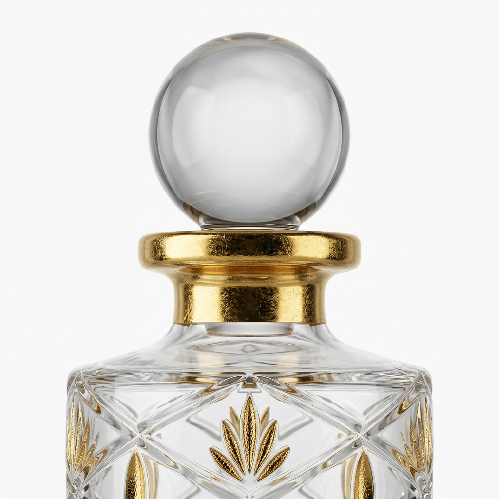 Glass Perfume Bottle with Gold Accents - 300ml