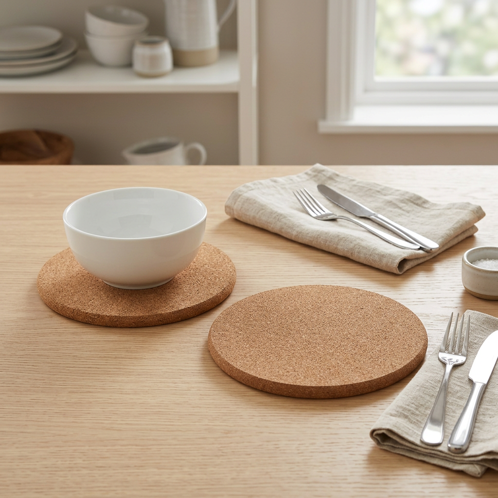 Round Cork Hotpot Holder 2 Piece Set - 16×16cm