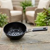 Metal Charcoal Burner with Long Handle Black - 17cm