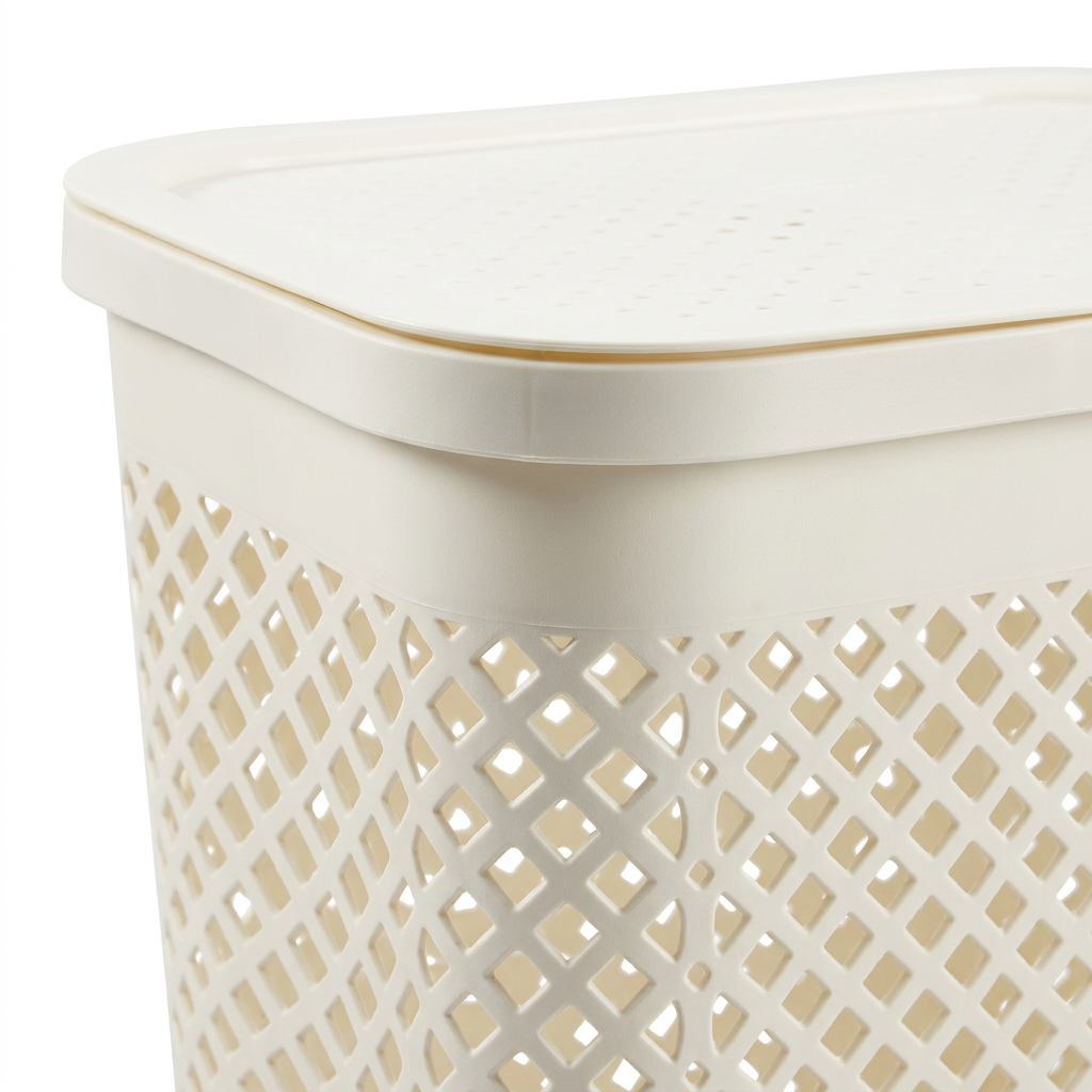 Curver Plastic Laundry Basket with Lid - 55 Litres