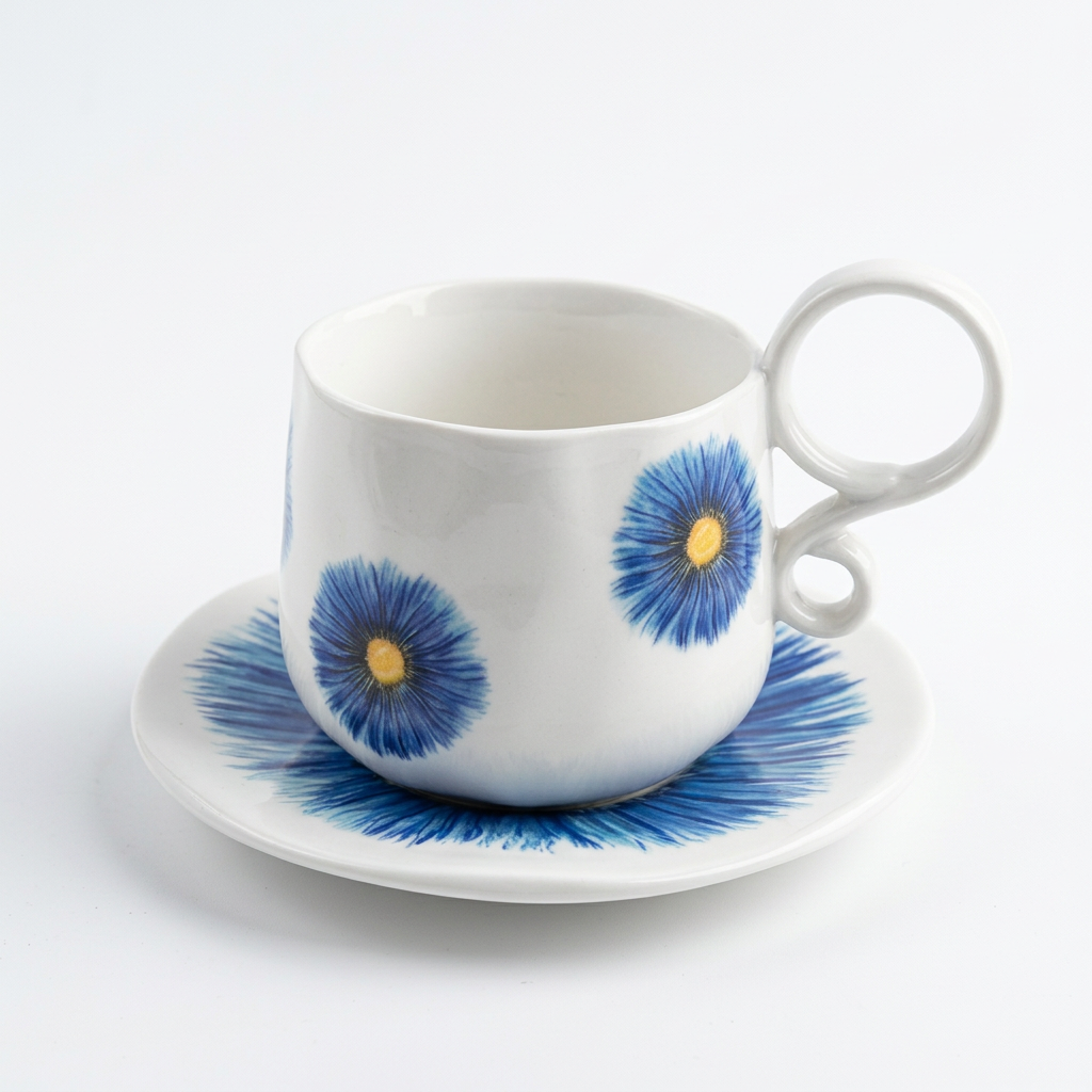 Ceramic Cup and Saucer Set - 300ml
