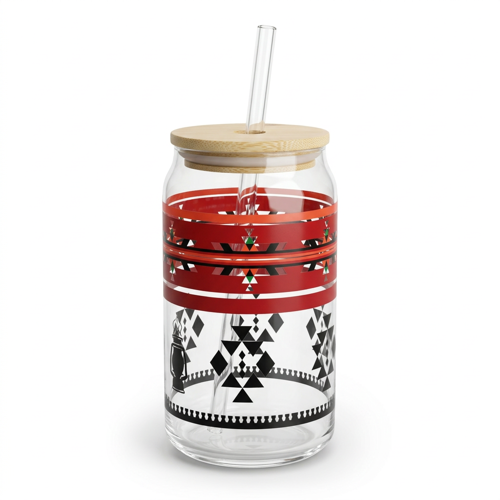 Yuniverse Glass Jar with Lid & Straw - 550ml