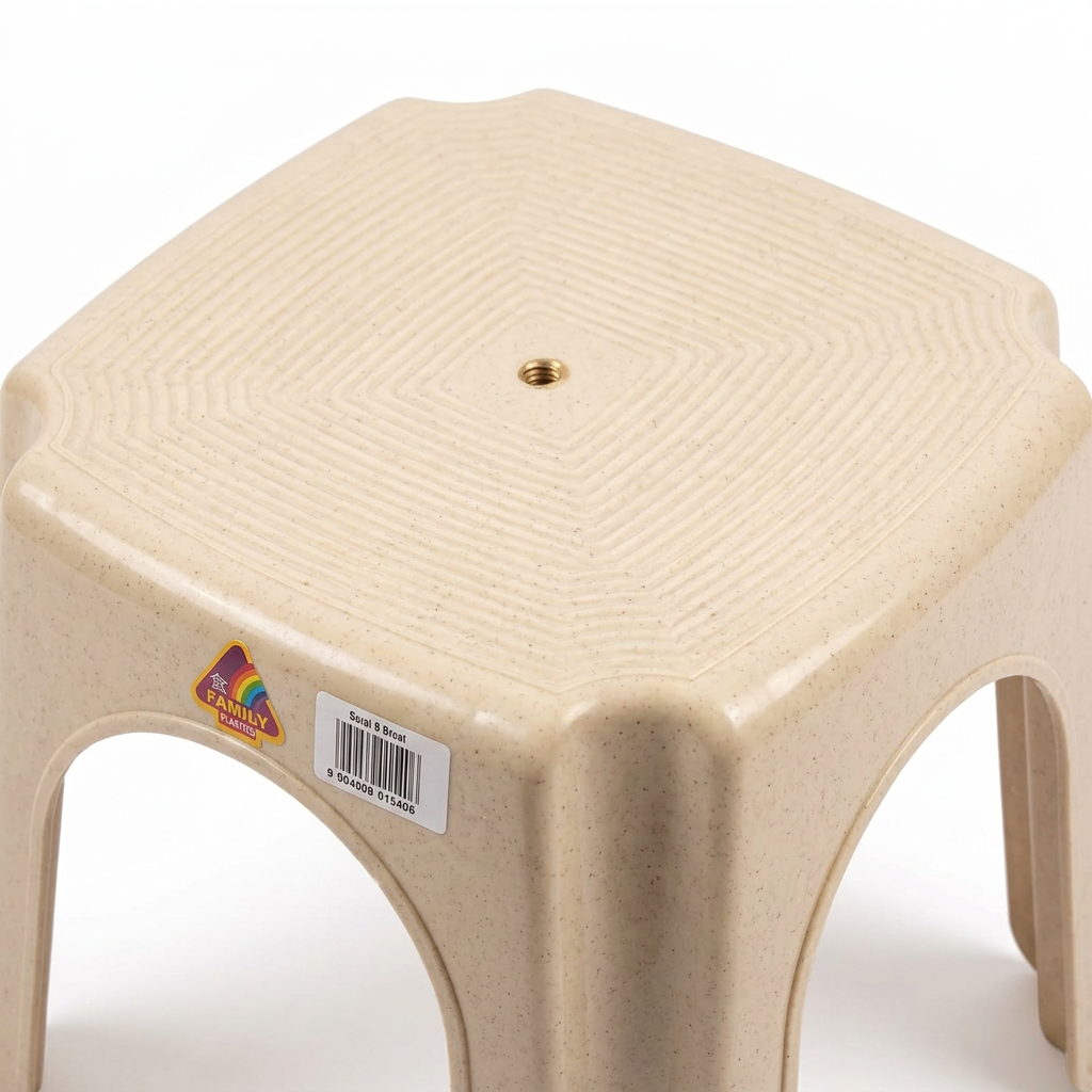 Family Plastic Stool Beige - 20×25cm