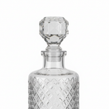 Diamond-Cut Glass Decanter - 750ml