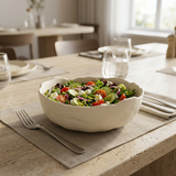 Ceramic Bowl with Wavy Rim Cream – 17cm