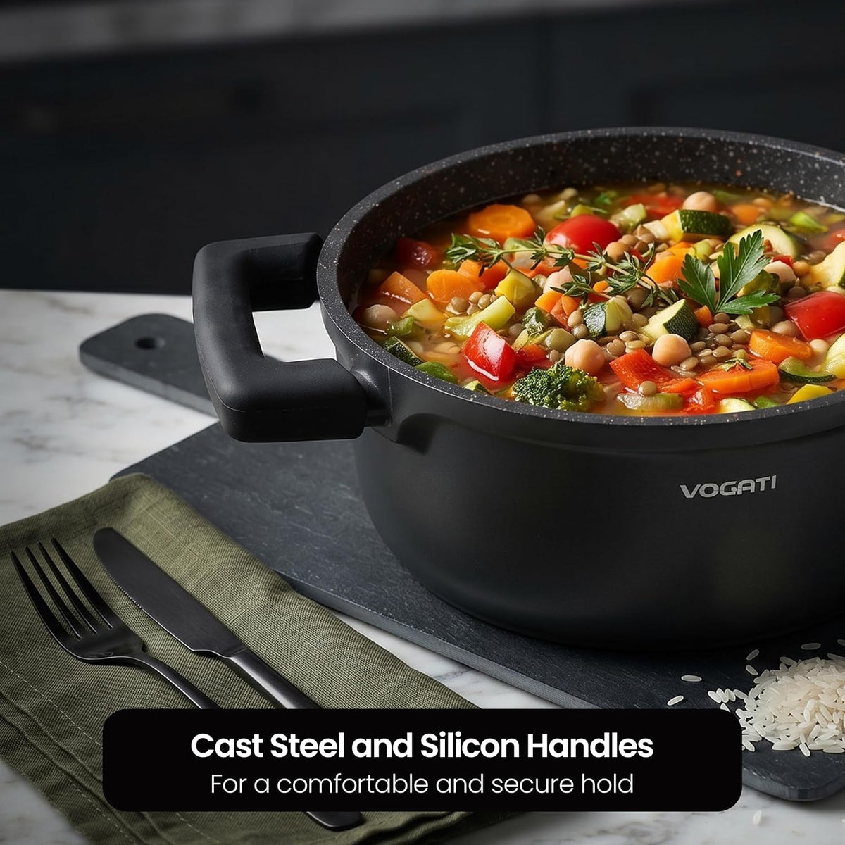 Vogati Casserole With Lid 20cm, 3.1 Ltr