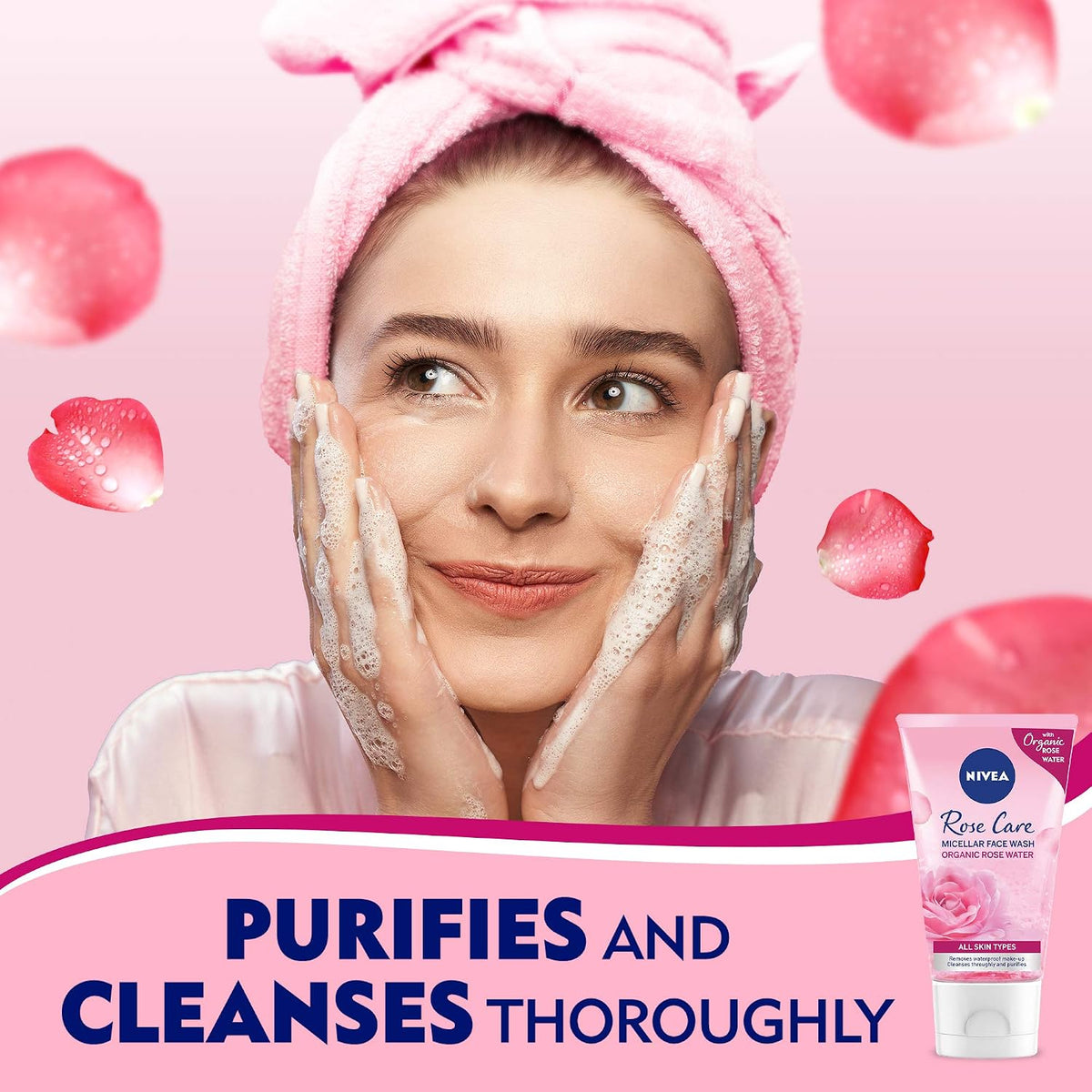 Nivea Face Wash Micellar, Rose Care 150ml