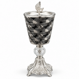Metal Incense Burner Black & Silver – 25×10cm