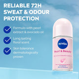 Nivea Pearl & Beauty 72H Anti-Perspirant Roll-On Deodorant – 50ml