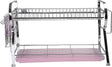 ROYALFORD RF2565 Dish Drying Rack with Plastic Tray – 2-Tier Stainless Steel Kitchen Organizer, 625 x 278 x 341 mm, Silver