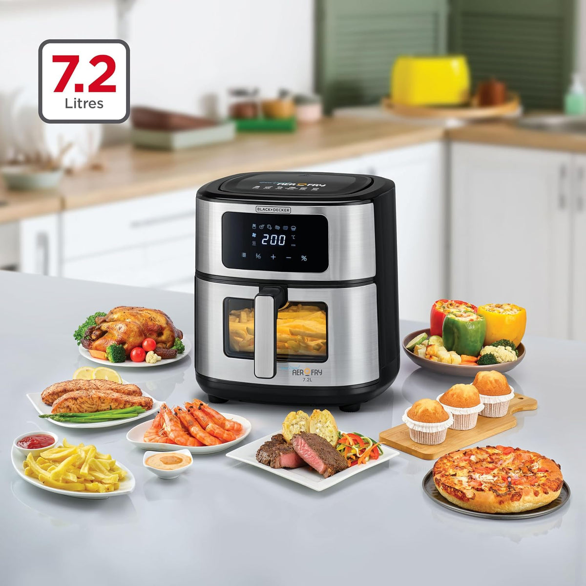 Black & Decker Digital Air Fryer, 7.2L, AF7200-B5