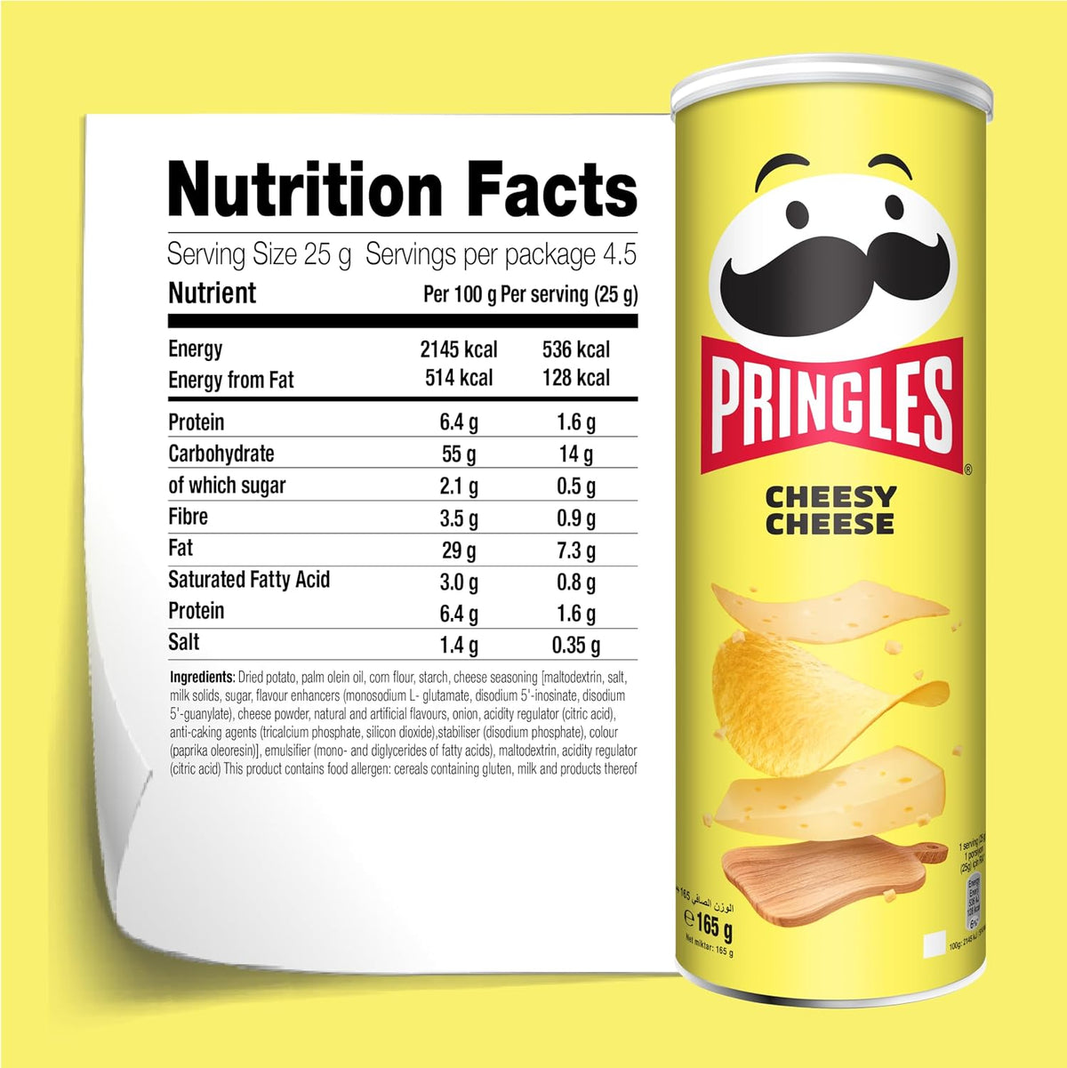 Pringles Cheesy Cheese Flavour - Potato Chips - 165gm